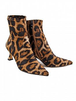 Ботильоны женские демис <LX680-72 леопард/тек>
