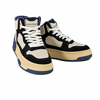 Кеды женские демис <A09-588-5 беж+чер/к+з>