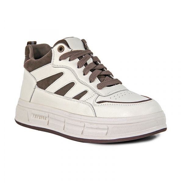 Кроссовки женские демис <8056-T= беж+кор/к>