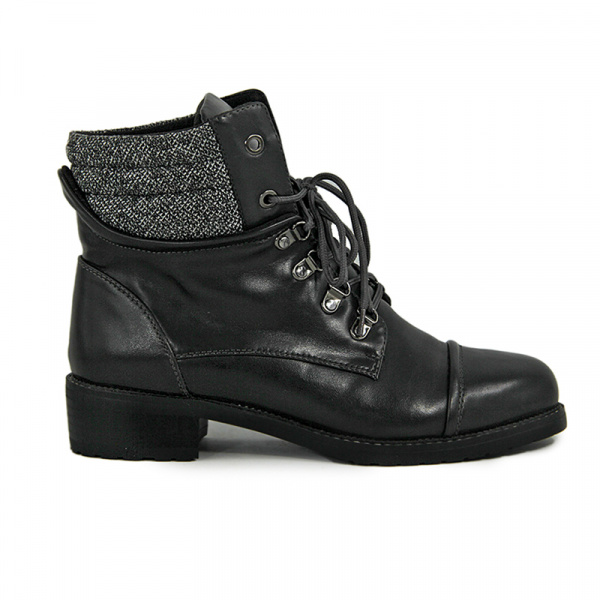 Ботинки женские демис <416-13-05 чер/эк кож>
