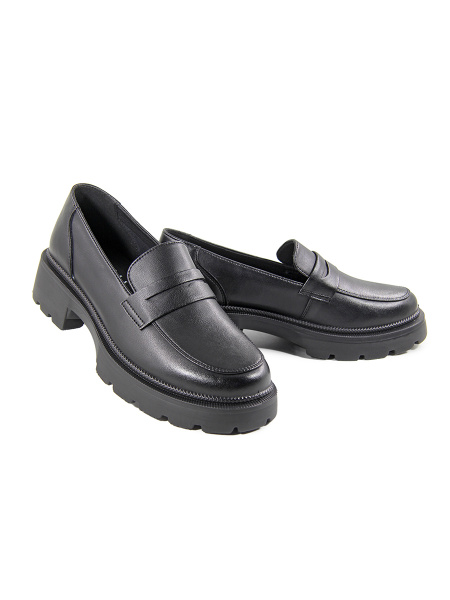 Лоферы женские <EH291-090 ч/к>