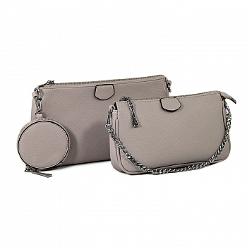 Сумка женская лето  <3603L св-серый/эко к>