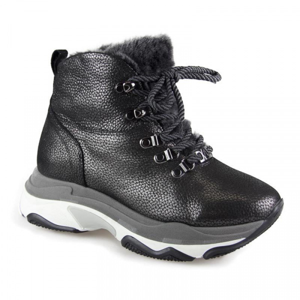 Кроссовки женские зимние <18KB-1192-1 серы/з>