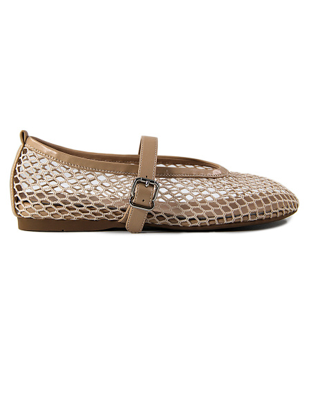 Туфли женские лето <K333-13-2 бежевый/тек>