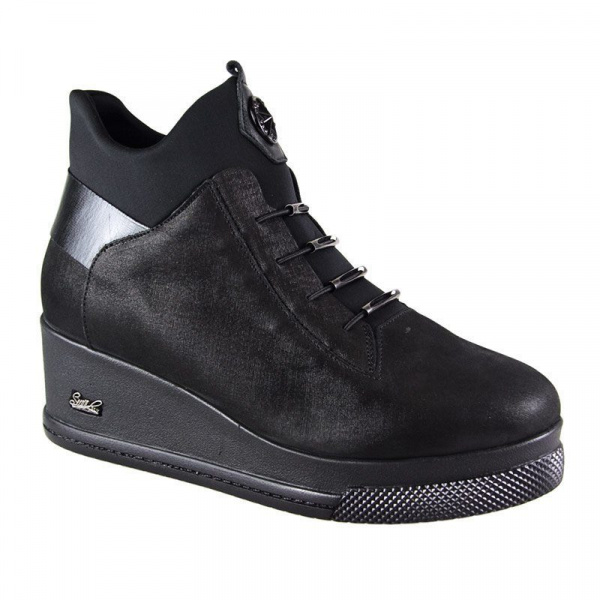 Сникерсы женские демис <P022203 чер/з>