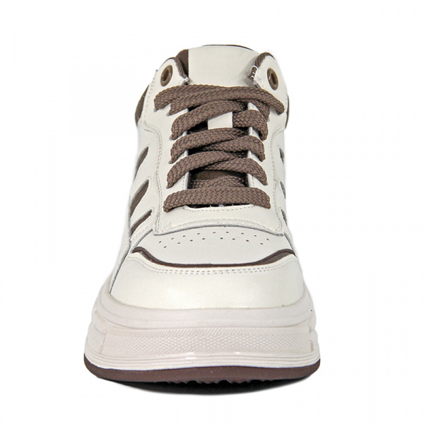 Кроссовки женские демис <8056-T= беж+кор/к>