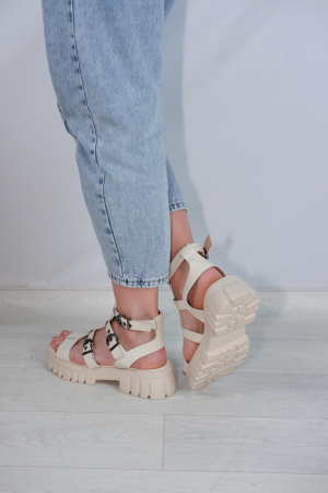 Сандалии женские <YJY23-1BEP/8= беж/к>