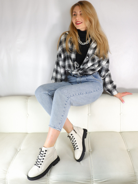 Ботинки женские демис <EH292-011 беж/к>