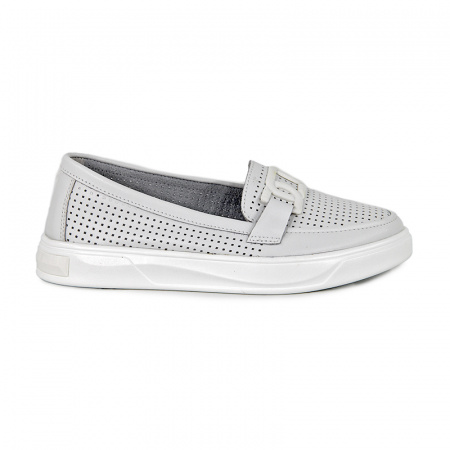 Слипоны женские лето <12F5-47-122= бел/к>