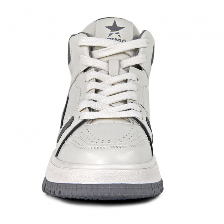 Кеды женские демис <C2766-5= бел+серы/эко к>