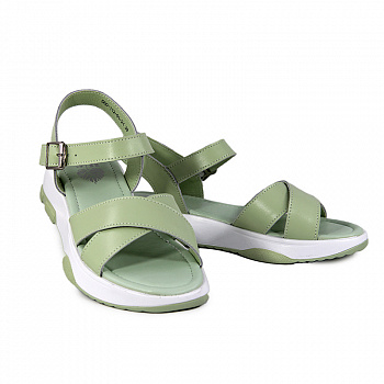 Сандалии женские <S60-112-01-21 св-зел/к>