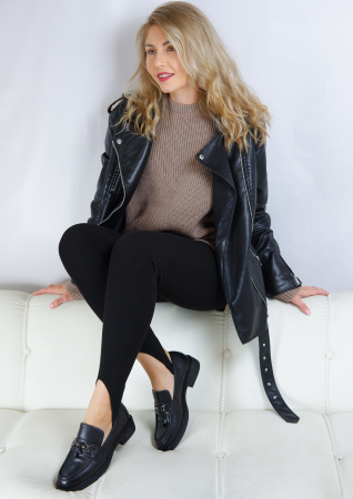 Лоферы женские <PF3418-K537W/Z36/8 ч/к>