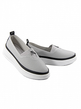 Слипоны женские лето <K241-EH-03-C серы/к>