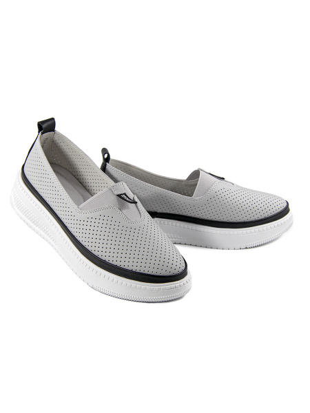 Слипоны женские лето <K241-EH-03-C серы/к>