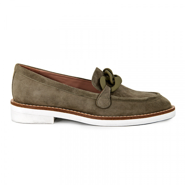 Лоферы женские <88532B-YP= хаки/з>