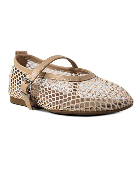 Туфли женские лето <K333-13-2 бежевый/тек>