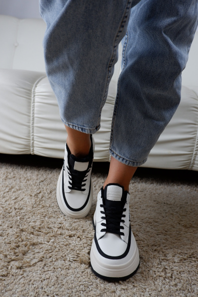 Кеды женские демис <C6633 бел+ч/к>