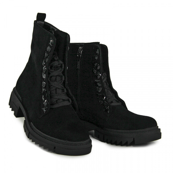 Ботинки женские демис <556-02-IG-01-SB ч/тек>