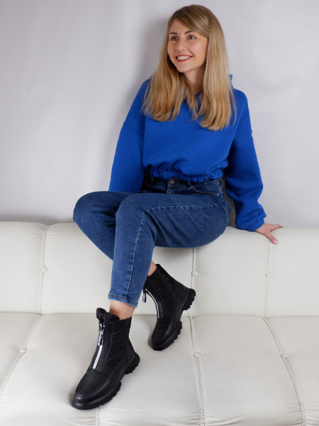 Дутыши женские зимние <NU577-011 ч/тек+эко>