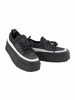 Кеды женские лето <CX21053-4 чер+бел/тек>