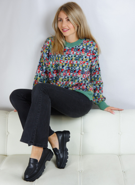 Лоферы женские <MU246-010 ч/к>