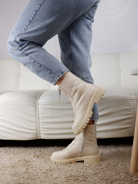 Ботинки женские зимние <23003Z беж/к>