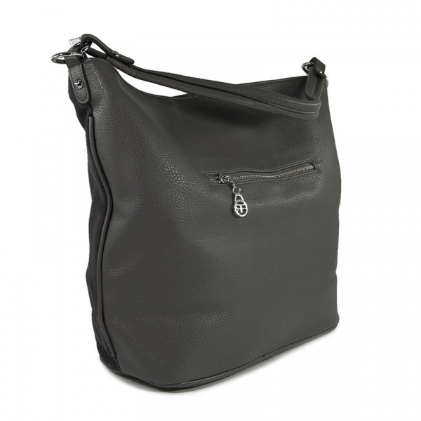 Сумка женская  <3058-80A серы/замша+эко к>