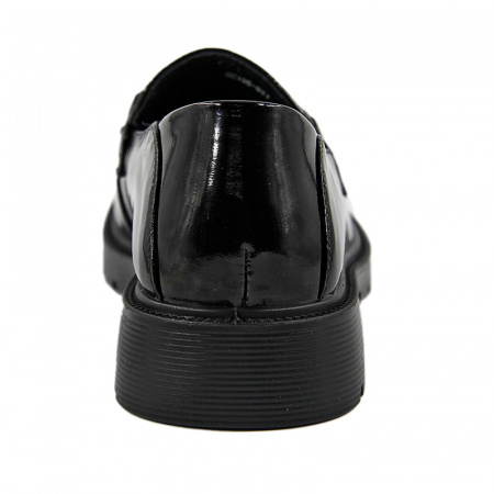 Лоферы женские <GC105-021 ч/нат лак>