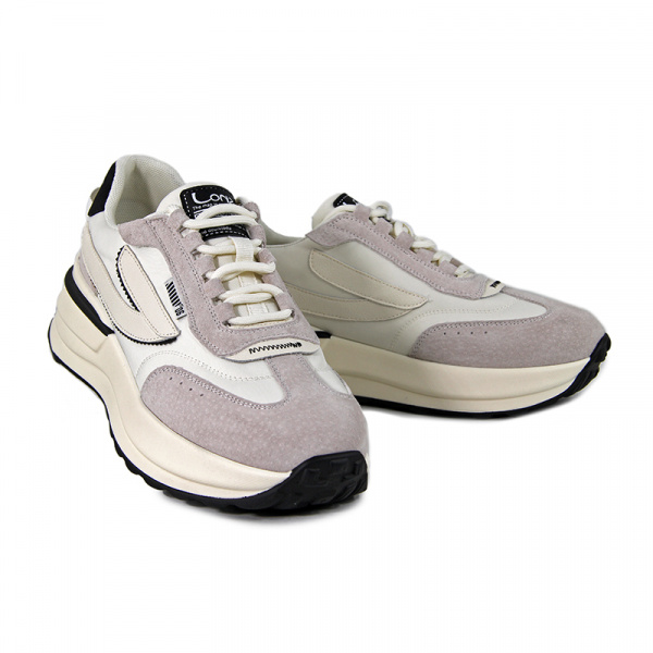 Кроссовки женские <Z2263-1= беж+чер/тек+э>