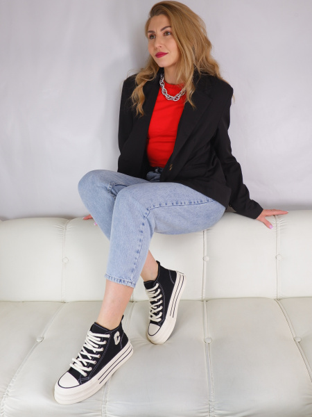 Кеды женские лето <67-099 ч/тек>