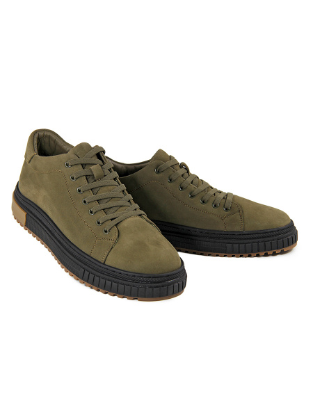 Кеды мужские зимние <SHM23112-2  хаки/нуб>