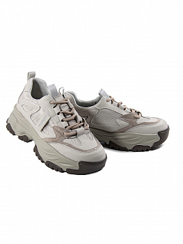 Кроссовки женские лето <533-R8812-1 серы/к+т>