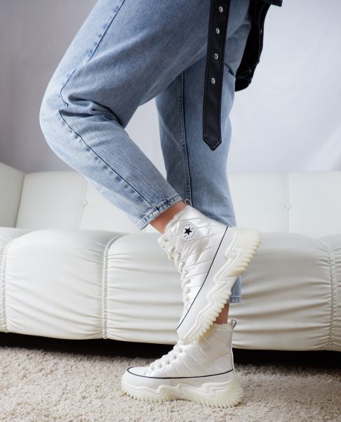 Кроссовки женские зимние <7101 бел+беж/к>