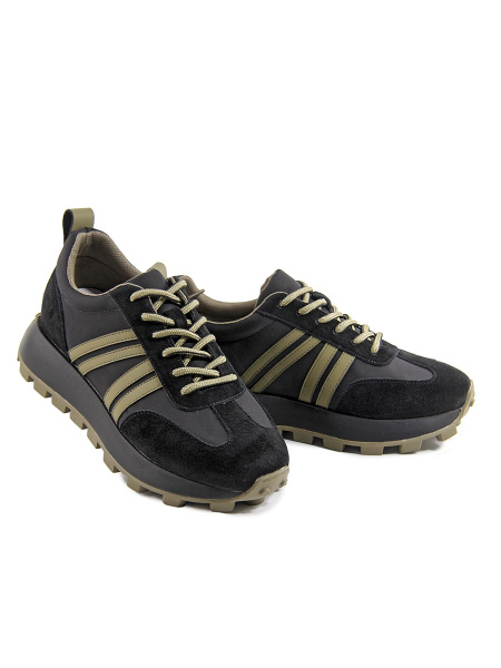 Кроссовки женские <SZ236085BP чер+зел/з+к>