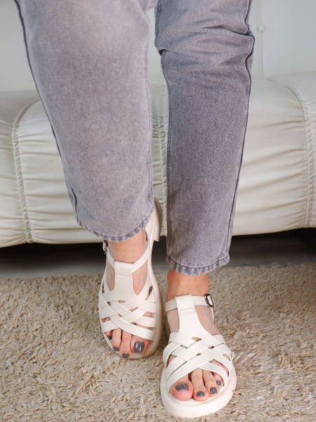 Сандалии женские <ED037-010 беж/к>