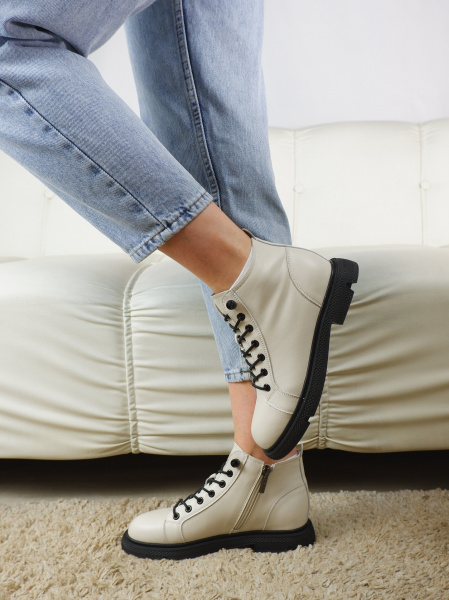 Ботинки женские демис <EH292-011 беж/к>