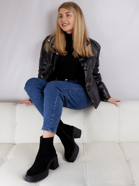 Ботильоны женские демис <RQ296-010 ч/з>