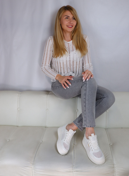 Кроссовки женские лето <AY007-011 беж/к>