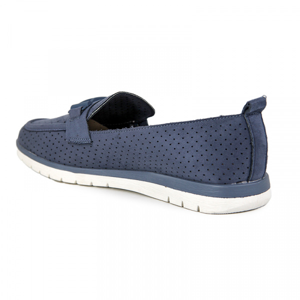 Слипоны женские лето <FDZ540-3 син/тек>