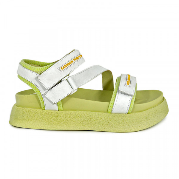 Сандалии женские <L2126HA= бел+жел/эко к>