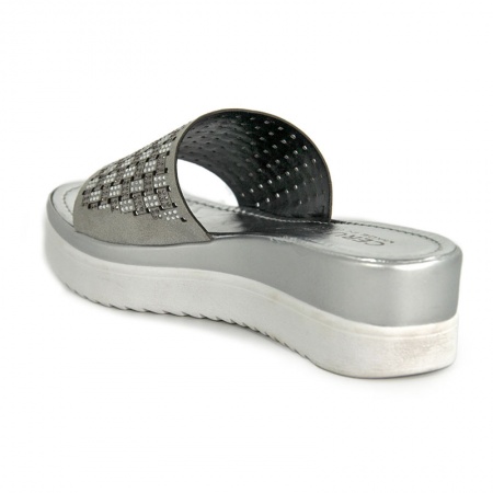 Сабо женские <20758 серы/к+стразы>