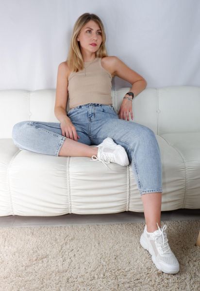 Кроссовки женские <ZA625 бел+син/к+тек>