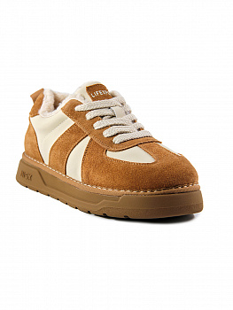 Кроссовки женские зимние <LF80021-1 рыж+беж/з+к>