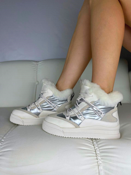 Ботинки женские зимние <SZ22003-3BEPM/8= бел/к+т>