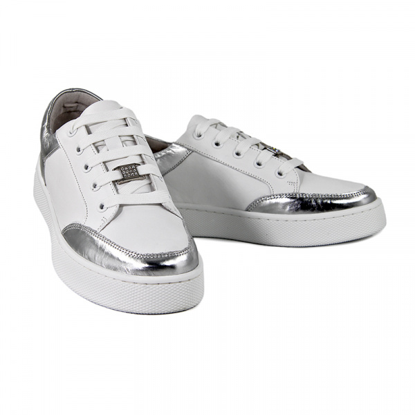 Кеды женские <2209-C150B= бел+сере/к>