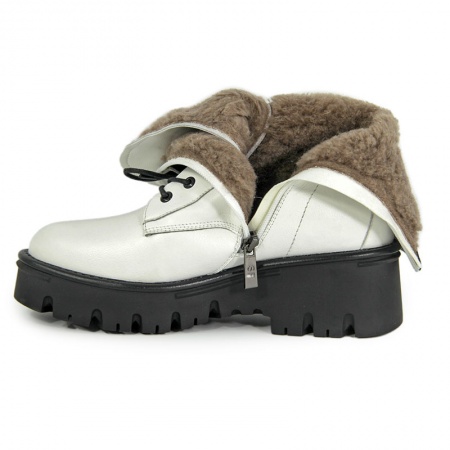 Ботинки женские зимние <X65PM-H407-1= бел/к>