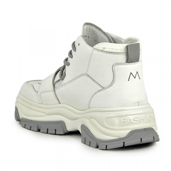 Кеды женские демис <8886-5= бел+серы/к>