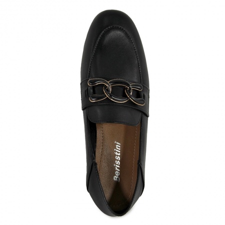 Лоферы женские <04-6-H= черный/к>