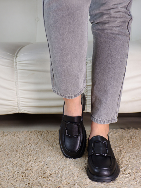 Лоферы женские <RH158-010 ч/к>