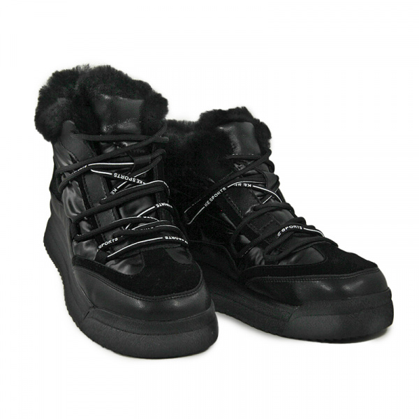 Ботинки женские зимние <SZ22003-3BPM/8= чер/к+т>